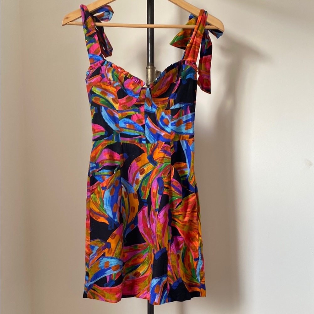 FARM Rio Colorful Tropical Mini Dress